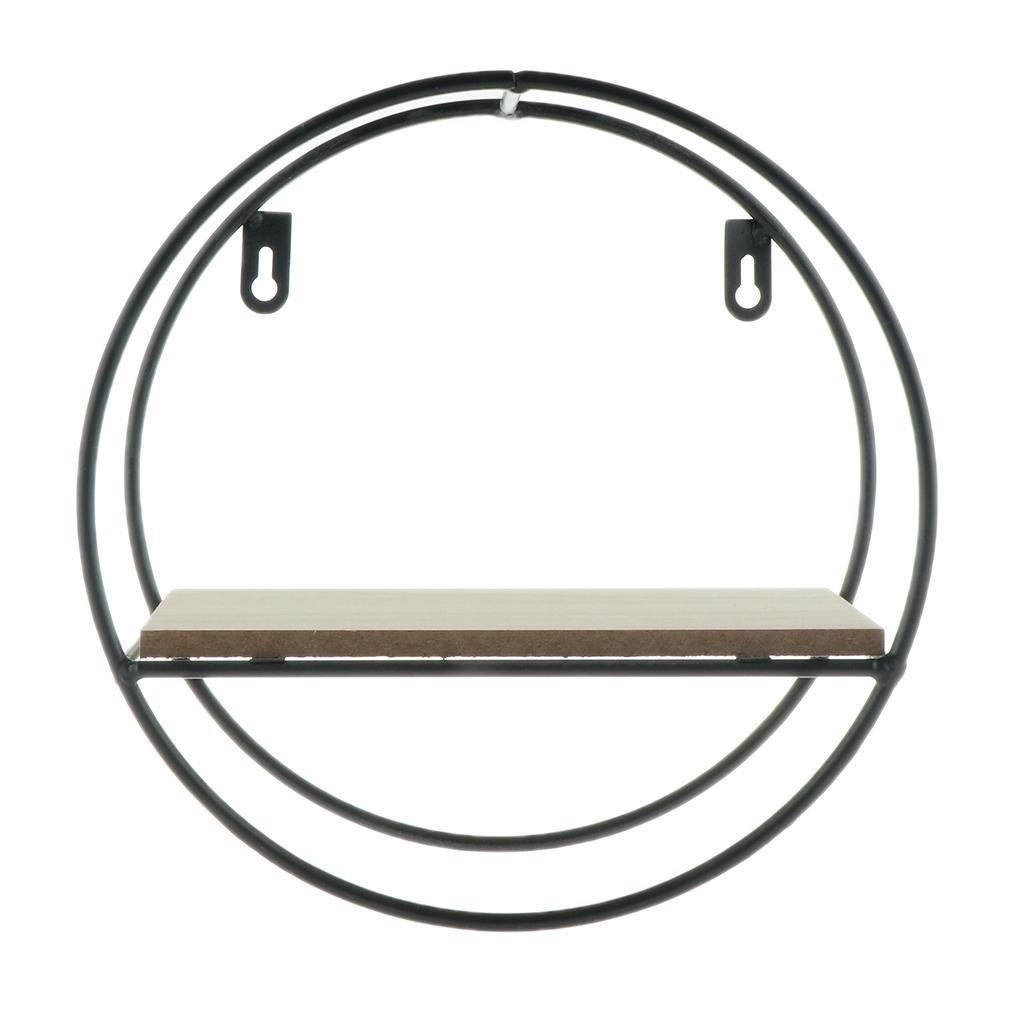 Vintage Iron Wall Shelves Display Flower Vase Holder Rack