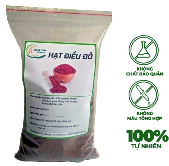 Hạt điều đỏ 1kg (Hạt cari, điều màu, tạo màu tự nhiên cho món ăn)