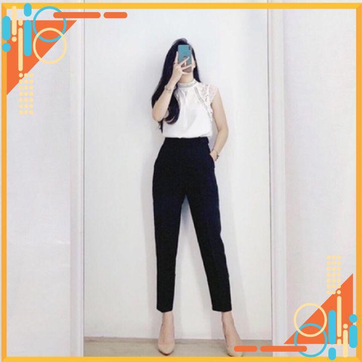 Quần baggy SIÊU HOT  công sở nữ kèm đai bọc tôn dáng