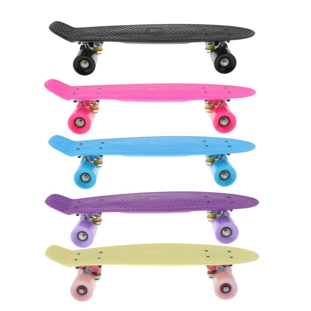 22" Skateboard Longboard Cruiser Skate Deck for Kids Outdoor Trick