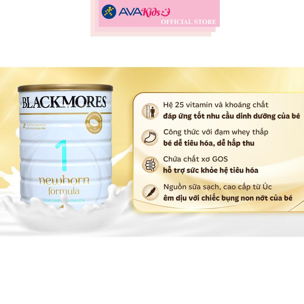 Sữa bột Blackmores NewBorn Formula số 1 hương vani 900g (0 - 6 tháng)