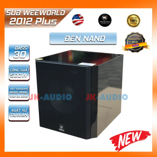 Loa Sub Weeworld W2012 Đen Nano Basss 30 - Hàng chính hãng