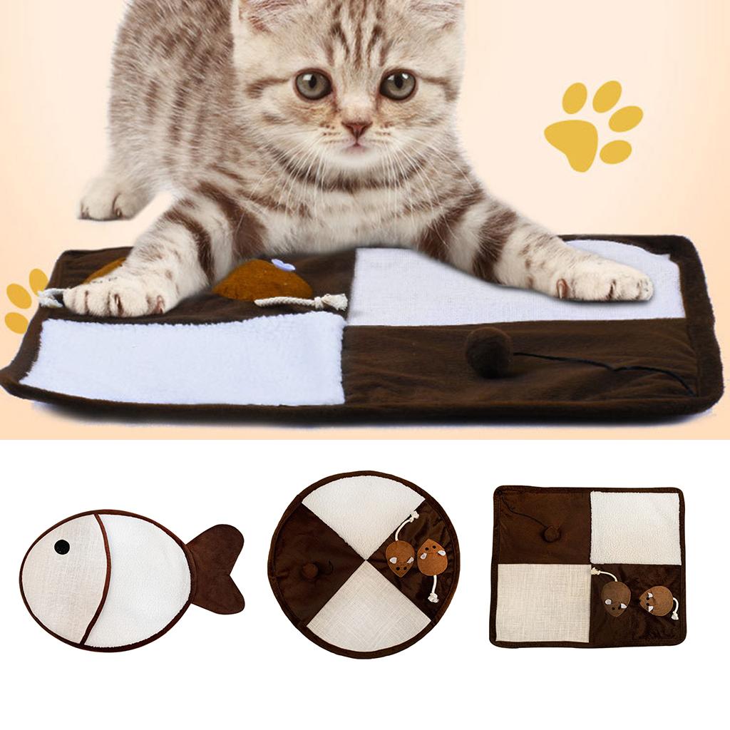 Pet Cat Kitten Scratching Mat Pad For Small Medium Large Cat Square