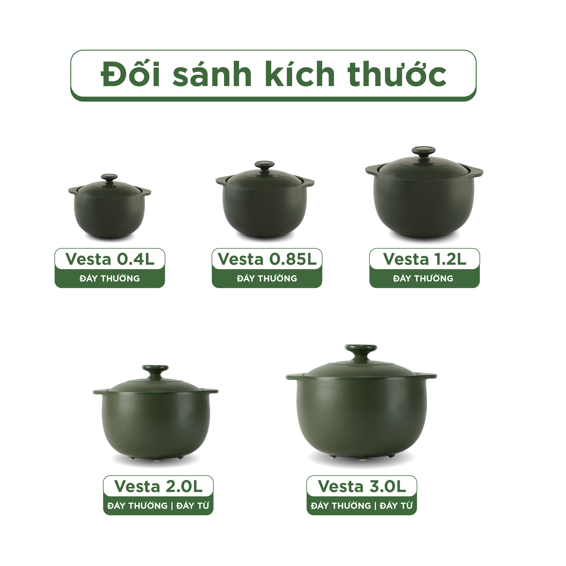 Nồi Sứ Dưỡng Sinh Minh Long Healthy Cook Vesta 3.0 L - Dùng Cho Bếp Gas, Bếp Hồng Ngoại