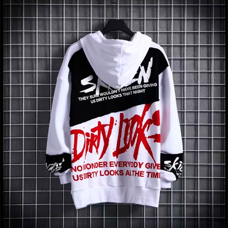 Áo hoodie tay dài phối màu in chữ trẻ trung cho nữ