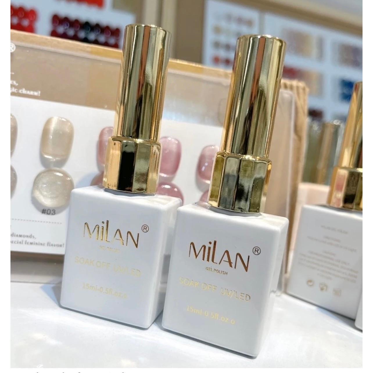 Sơn Mèo Sánh Trăng Milan Set 6 Chai, 15ml, Hiệu Ứng Ánh Trăng Mờ Ảo, Chất Gel Sánh Mịn, Làm Nail Kèm Bảng Màu Sẵn Nữ Sơn Gel
