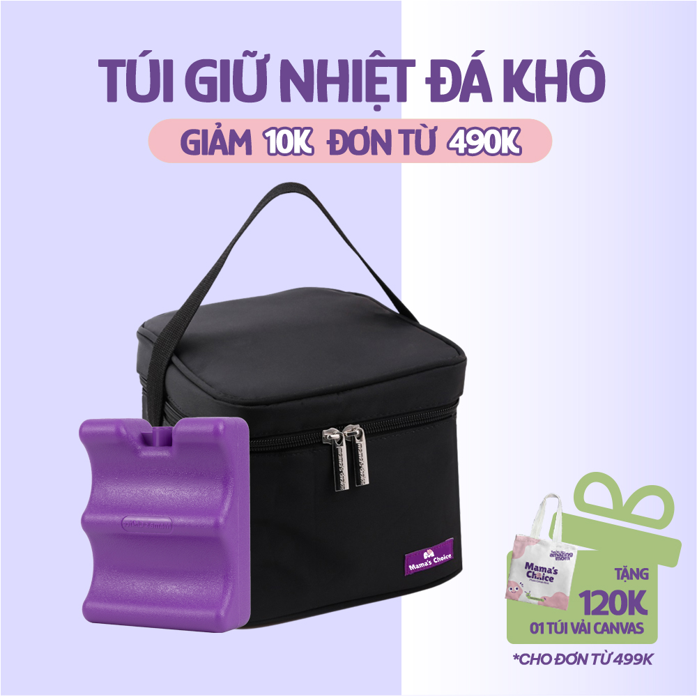 Túi Đá Khô Trữ Sữa Mama’s Choice, Giữ Lạnh Sữa Mẹ Lên Đến 14 Tiếng, Túi Giữ Nhiệt Bình Sữa, Đựng Và Giữ Ấm Đồ Ăn Cho Bé 