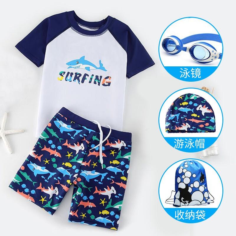 Đồ bơi bé trai quần rời Surfing tặng kèm nón bơi