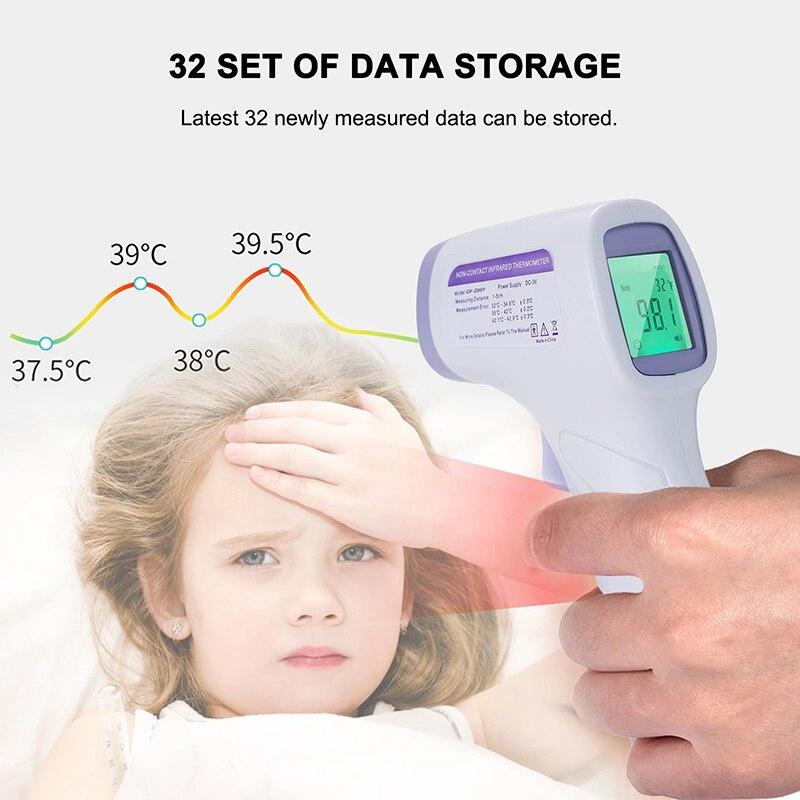 Non-Contact Infrared Thermometer Digital IR Forehead Ear Fever Electronic Laser Body Temperature Outdoor Baby Adult