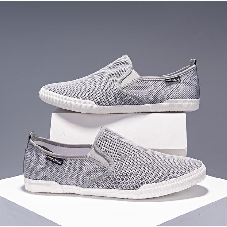 Giày lười nam - Slip on nam vải - Mã LY89