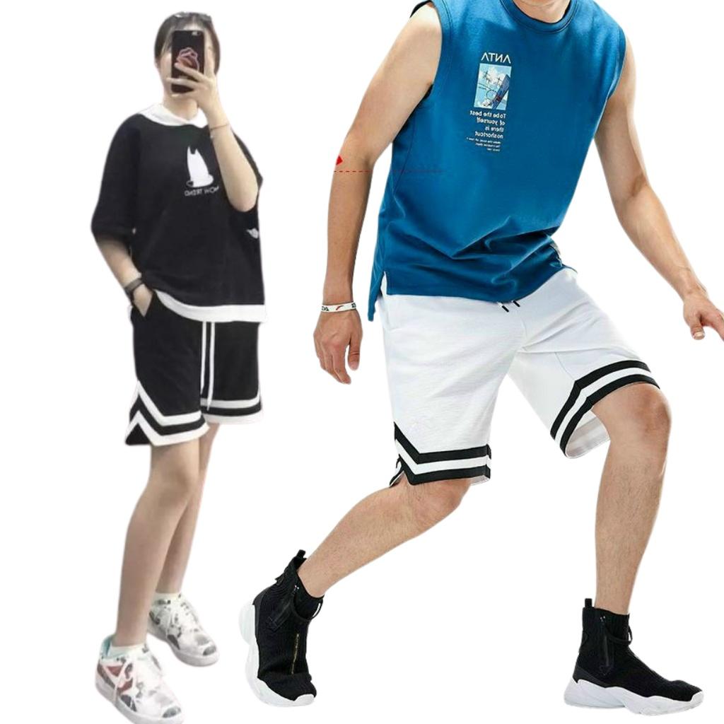 Quần Short boli 2v thể thao nam nữ - Sọt Lững Kiểu Dáng Thể Thao Unisex hai Màu Đen,trắng 04x..
