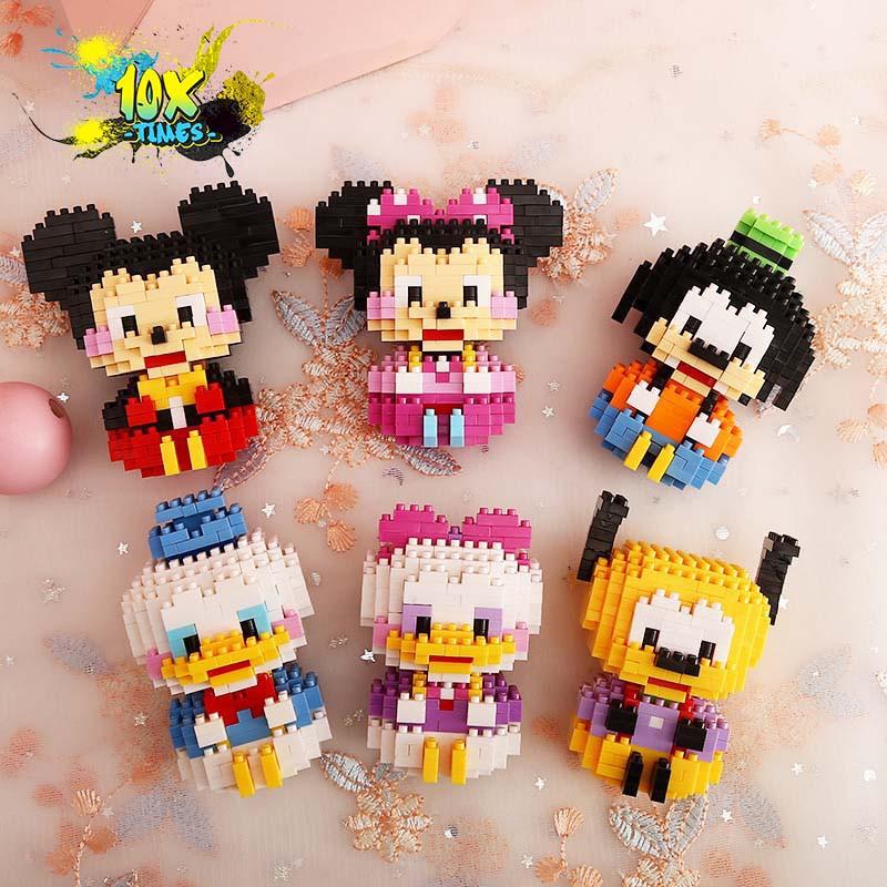 Đồ chơi Lego nano 3D mô hình lắp ghép đồ chơi disney vịt donald, chuột mickey lego sáng tạo trẻ em, quà tặng sinh nhật