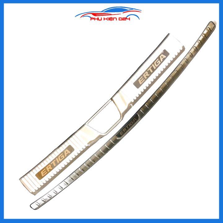 Ốp chống trầy cốp Ertiga 2019-2020-2021-2022 inox sáng bóng bảo vệ xe chống va đập