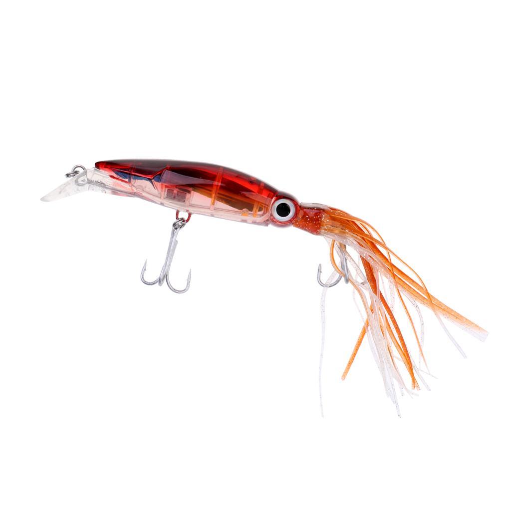 3-4pack Squid Jig Fishing Tackle Bait Hook Tuna Marlin Trolling Lure Brown