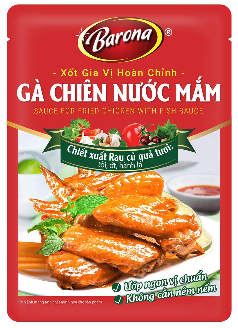 Xốt Gia vị hoàn chỉnh Barona - Gà Chiên Nước Mắm 80gr