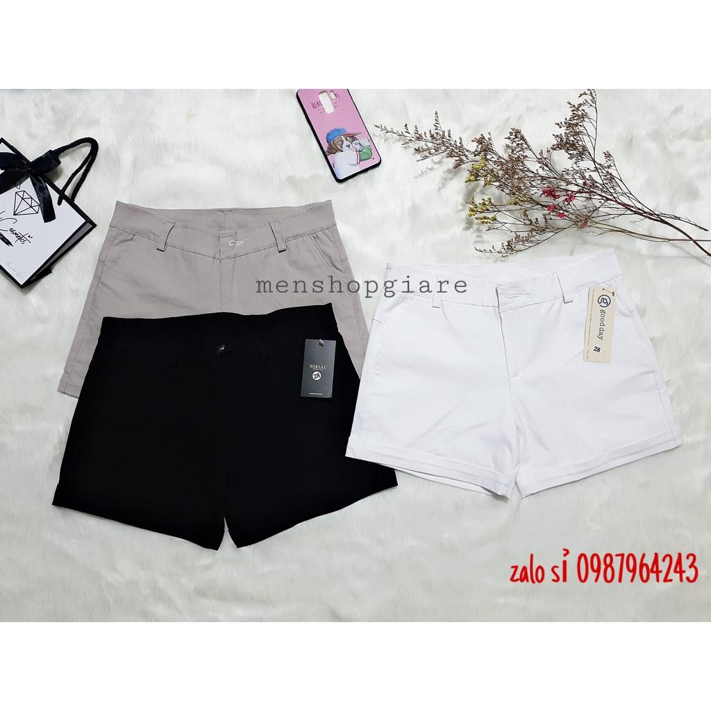 QUẦN SHORT NỮ LƯNG CAO VẢI KAKI CO GIÃN