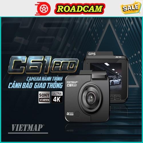 Camera Hành Trình Ô Tô Xe Hơi VIETMAP C61PRO - Độ Phân Giải 4K, Cảnh Báo Bằng Giọng Nói, BH 12 Tháng