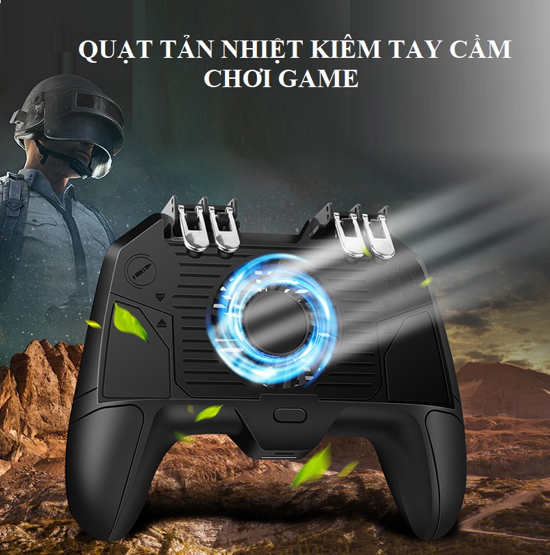  Tay Cầm Gaming F-08 Kiêm Quạt Tản Nhiệt Và Sạc Pin Dự Phòng Dung Lượng 4000mAh 