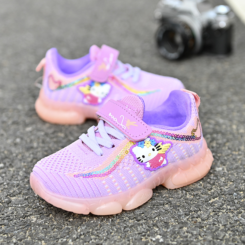 Giày thể thao giày đi học Hello Kitty cho bé gái phong cách Hàn Quốc HNETT007