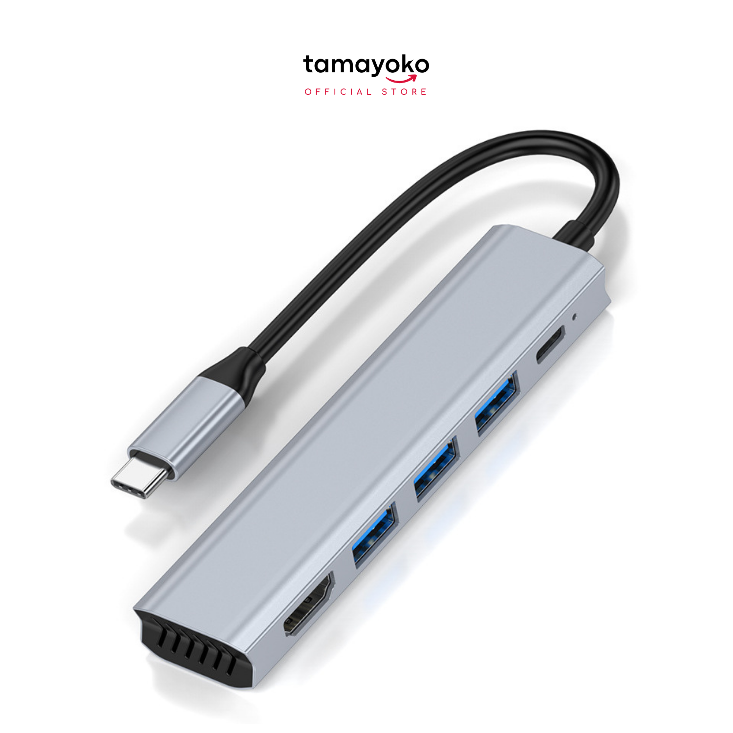 Hub Chuyển Đổi Type C Chia 5 Cổng HDMI / USB 3.0 / USB 2.0 / PD Hỗ Trợ Sạc Nhanh, Có Khe Tản Nhiệt - Hàng Chính Hãng Tamayoko