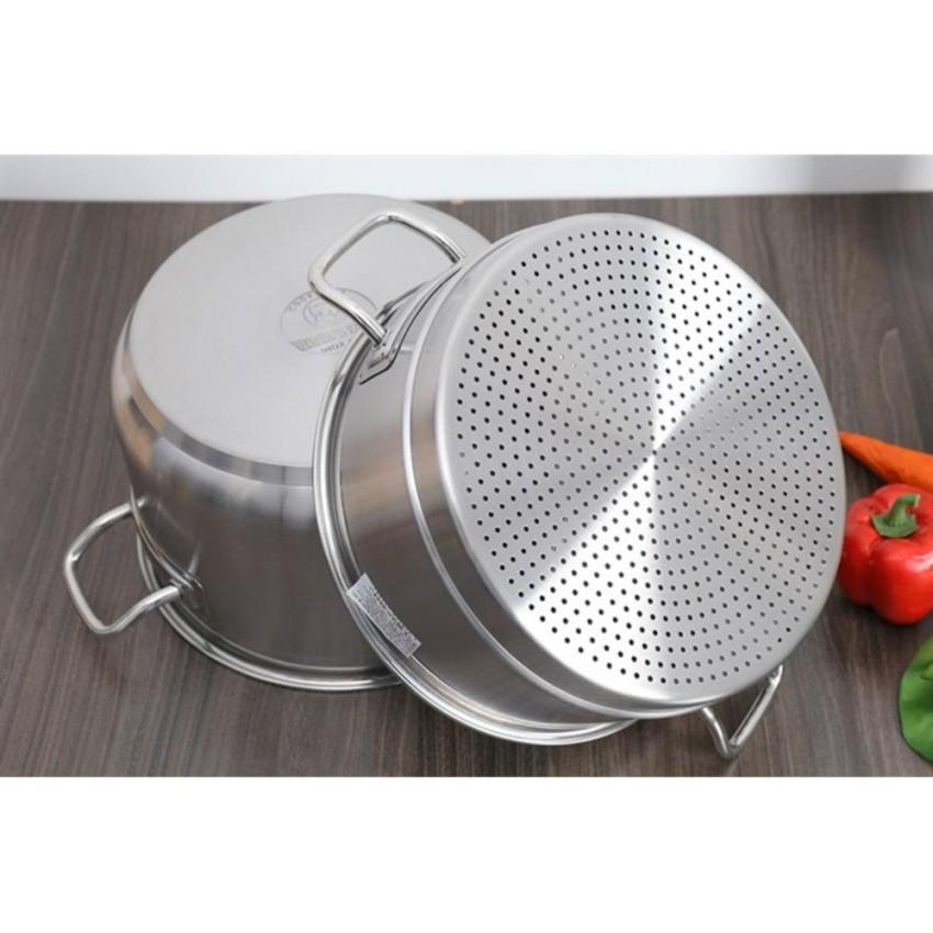 Bộ xửng hấp 3 đáy inox 430 FiveStar Standard bếp từ nắp inox tặng 5 muỗng ăn ( 32cm )