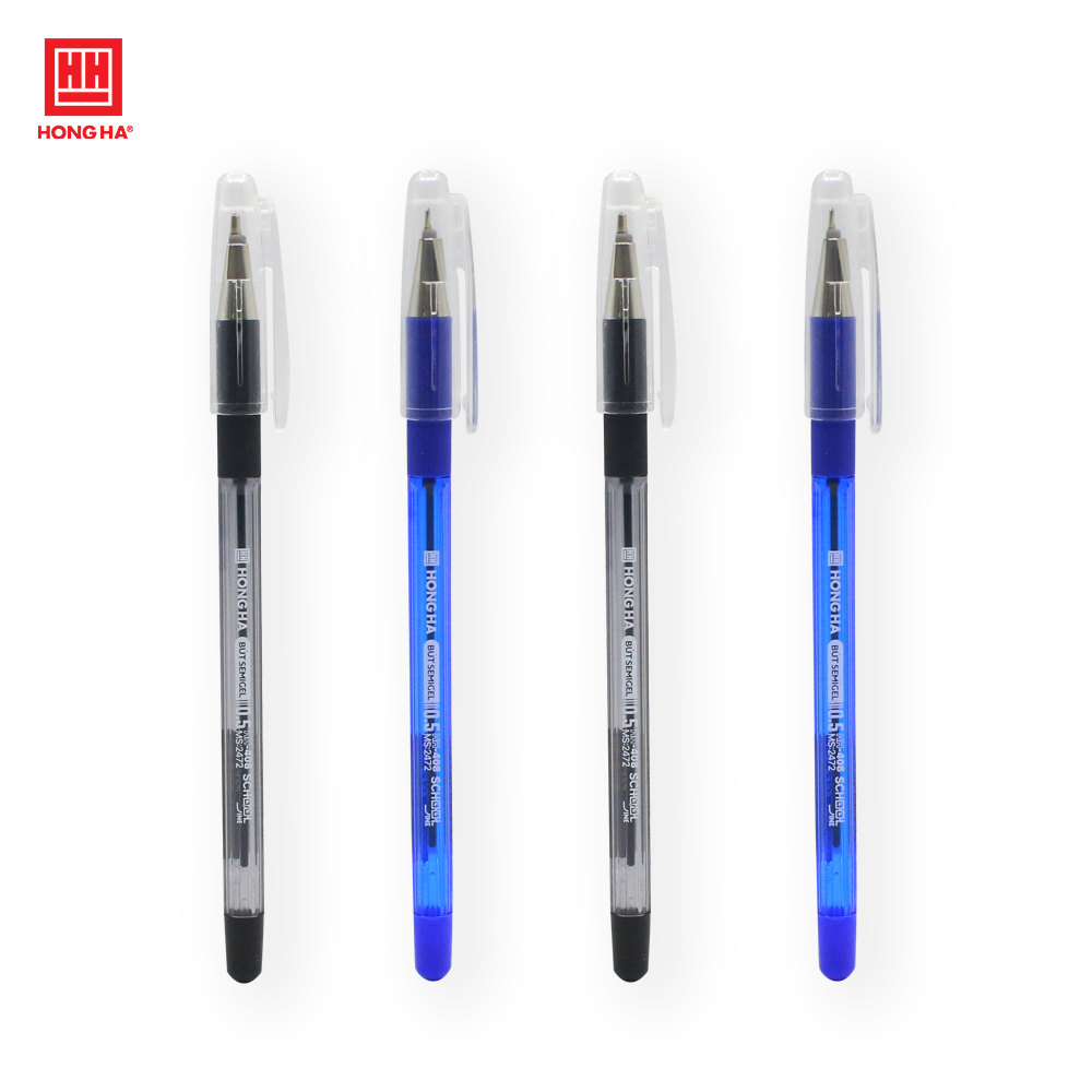 Bút Semi-gel Hồng Hà đầu ngòi 0.5mm cho nét viết êm, trơn - 2472