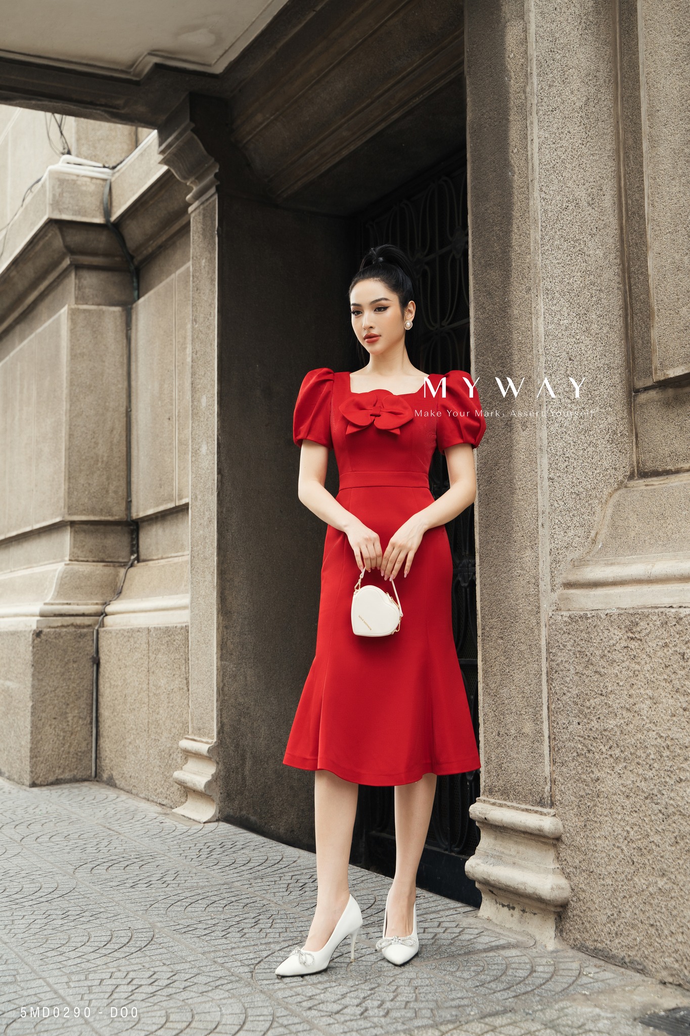 Đầm Đỏ Nữ Dự Tiệc MY WAY Dáng Đuôi Cá Tôn Dáng Cao Cấp 5MD0290