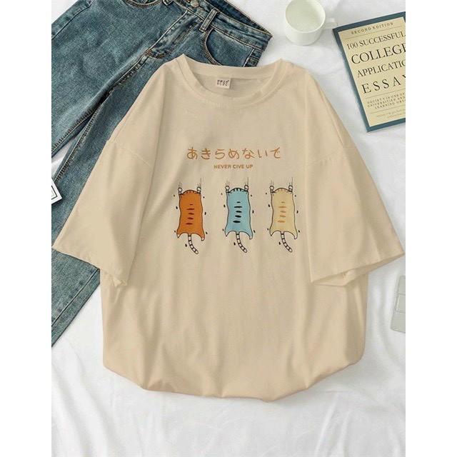 Áo Thun Tay Lỡ Unisex Freesize từ 40-70kg