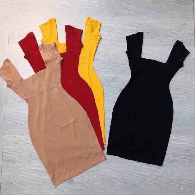 Đầm body rip cổ U siêu hot - Carotshop