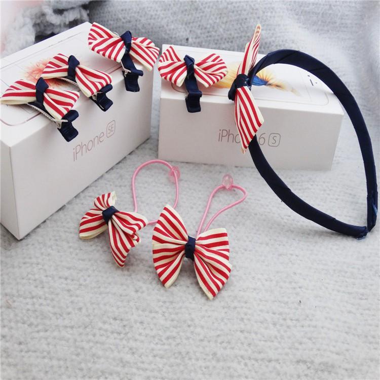 Set cài tóc, nơ buộc tóc cho bé gái 7 món - BOBABO