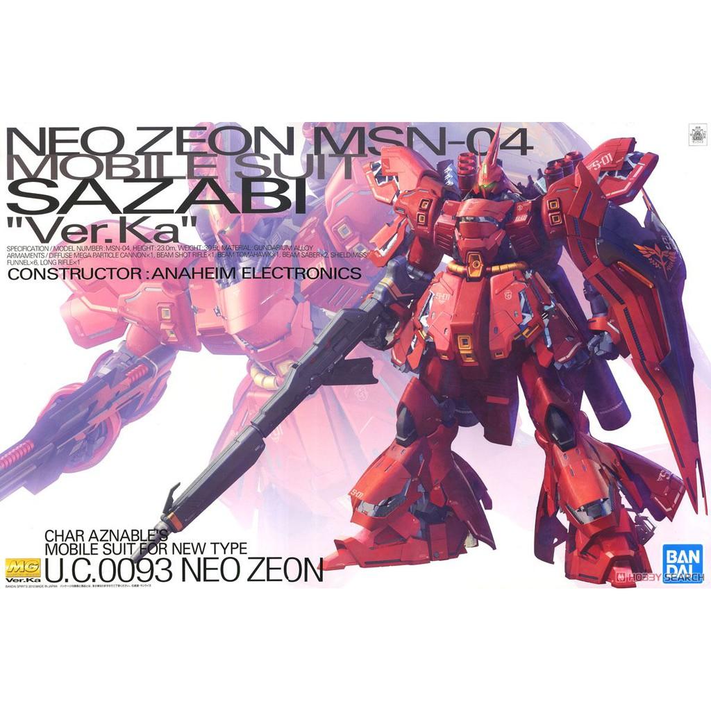 Mô hình đồ chơi lắp ráp MG Sazabi Ver ka Bandai - Hàng chính hãng