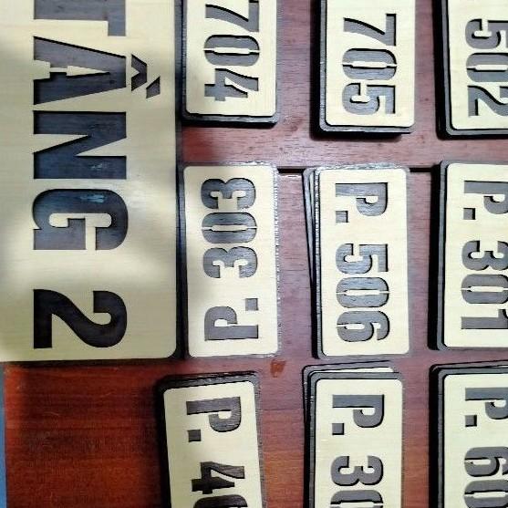 Bảng Số Tầng, Số Phòng Bằng Gỗ Trang Trí Độc Đáo