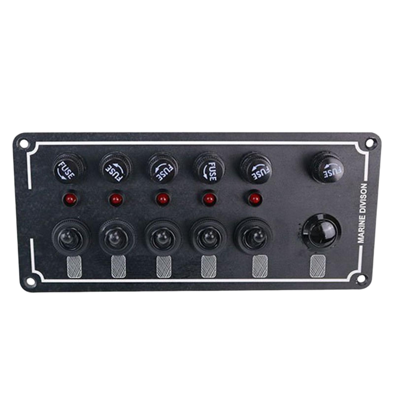 Switch Panel 12V-24V Twist Panel Panel Fits for Car Truck Vehicle