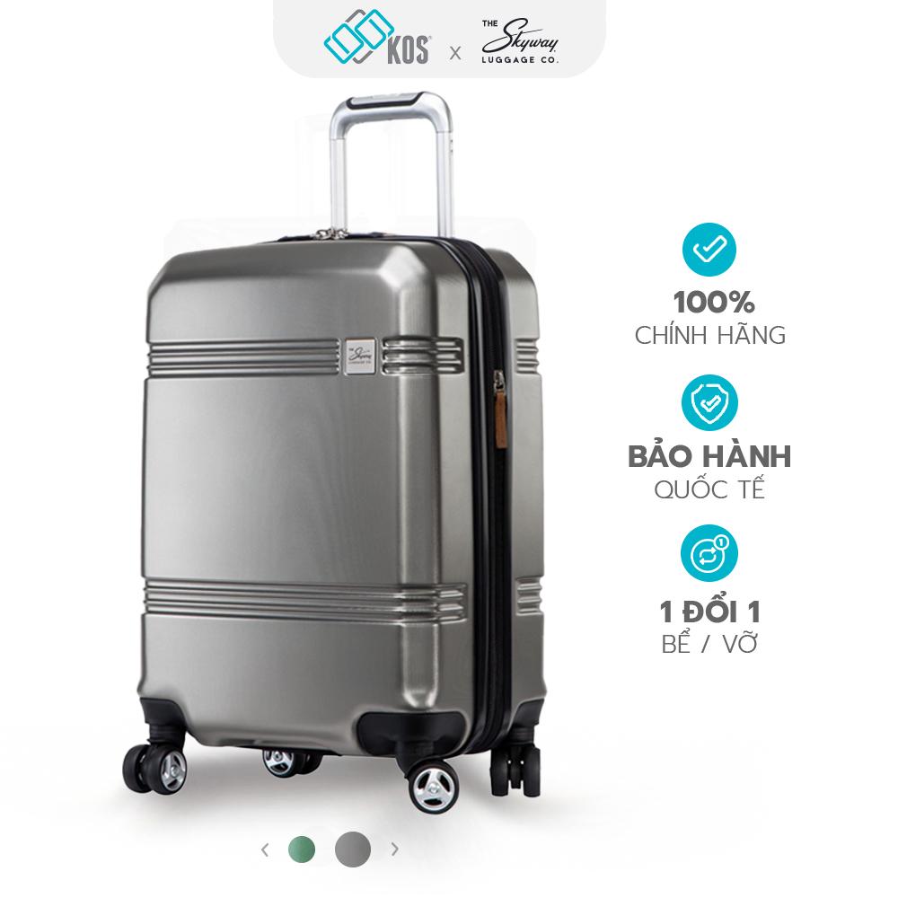 [COMBO 2 VALI] Vali SKYWAY GLACIER Size 20/24, Thương Hiệu Mỹ, 1 Đổi 1 Bể Vỡ - Green
