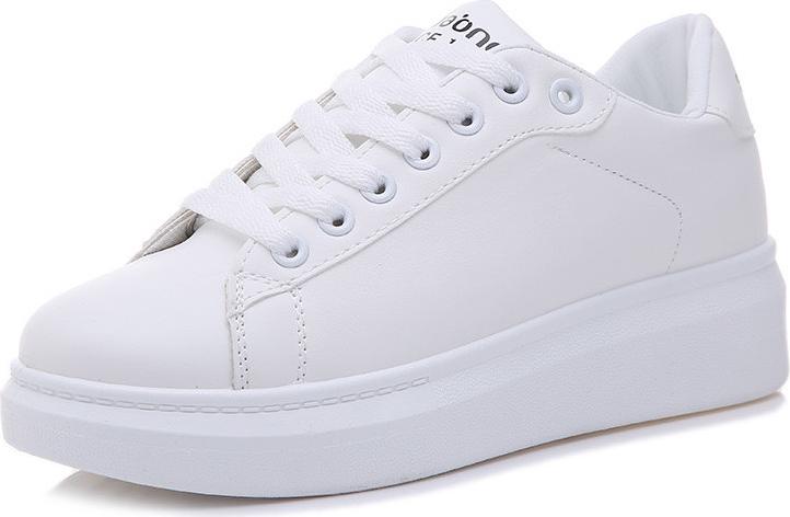 Giày thể thao sneaker nữ phong cách hàn quốc, màu trắng đế cao HMS-HC88
