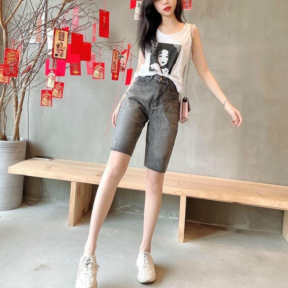 Quần jean ngố lai tua QJ102D