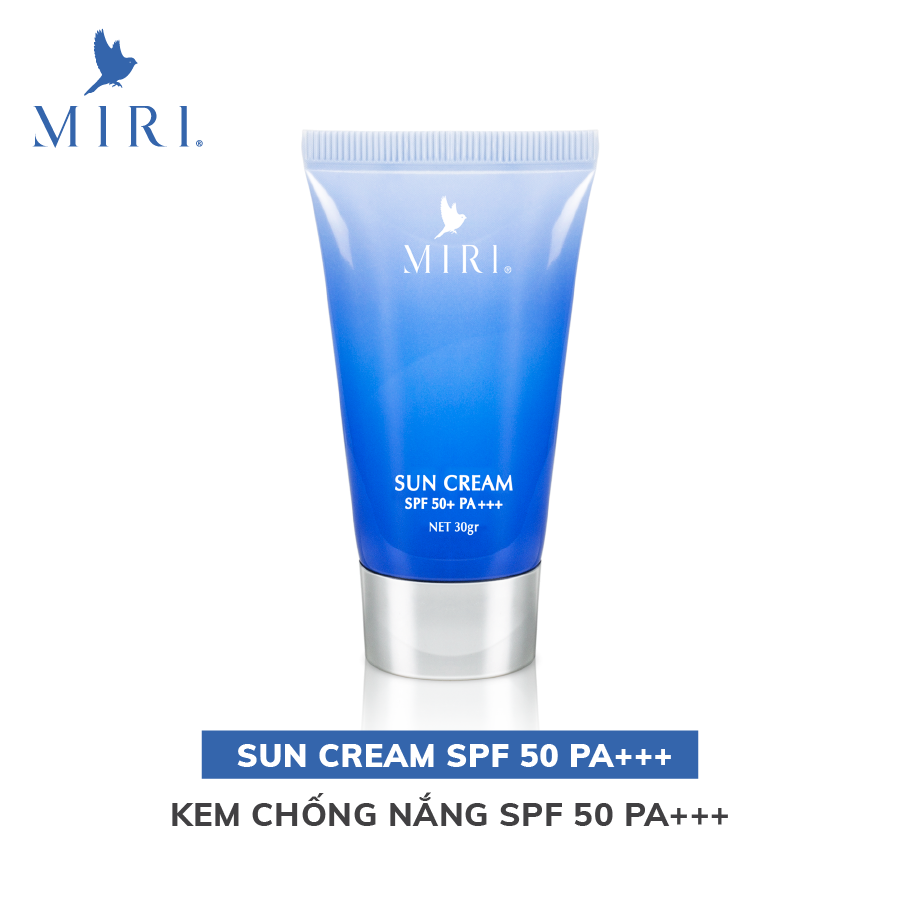 Combo Kiểm Soát Dầu Nhờn: 1 Kem Chống Nắng MIRI SPF 50+ PA+++ 30gr + 1 Nước Cân Bằng Độ Ẩm Cho Da Mặt MIRI 200ml