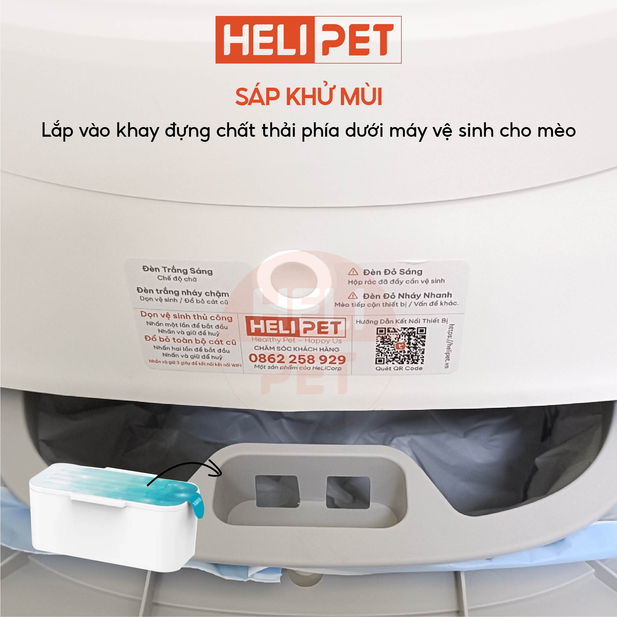 [NEW 2024] Máy Vệ Sinh, Dọn Phân Mèo Tự Động PETREE x HeLiPet, Kết Nối Wifi, Dùng App, Bản Quốc Tế