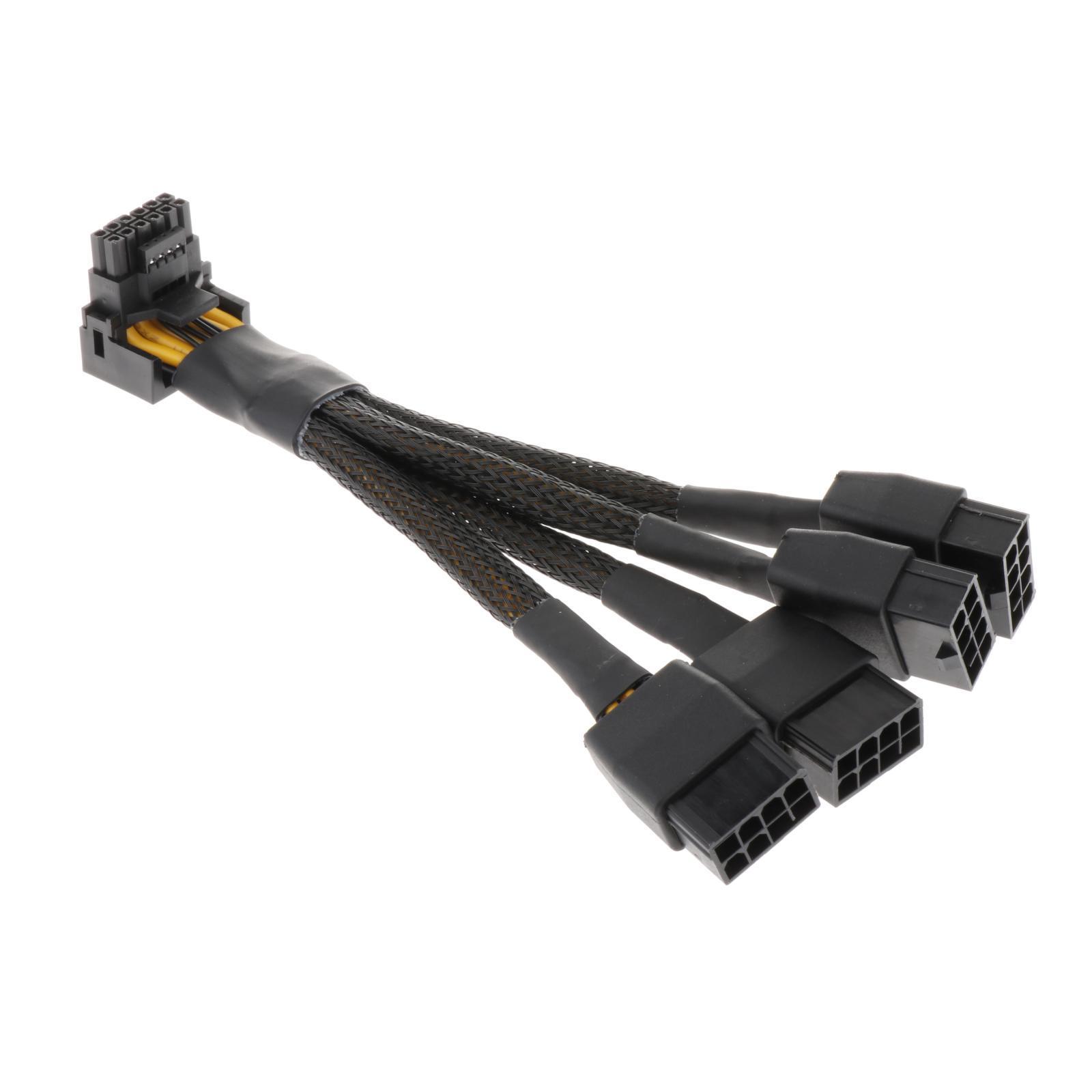 Pci-E 5.0 Extension Cables extenders 4x8 Pin to 16Pin Game for Graphics Card