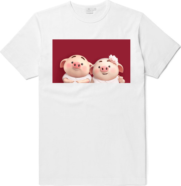 Áo gia đình Heo Đỏ đẹp cotton dày dặn đủ size 5-110kg - HD003