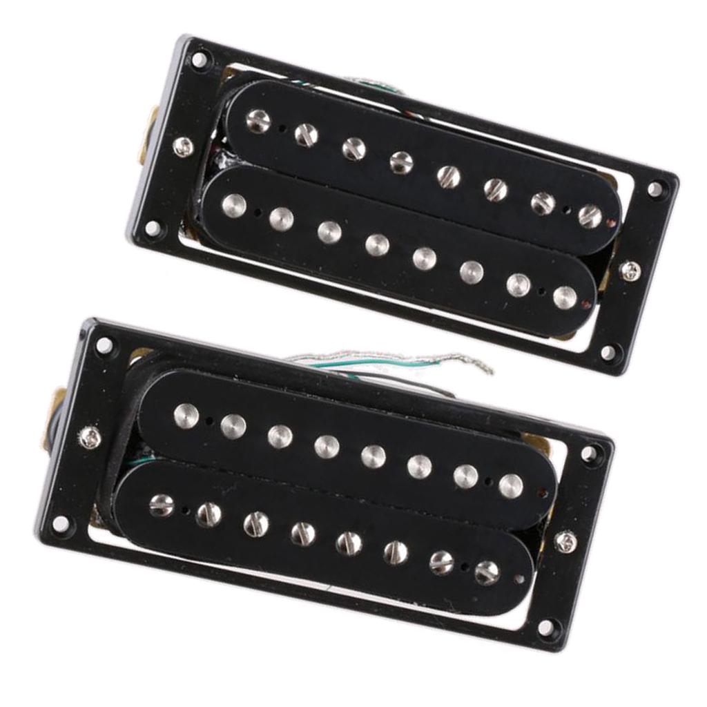 2 Pack 8 String Double Coil Humbucker Pickup Electric Guitar Replace Parts