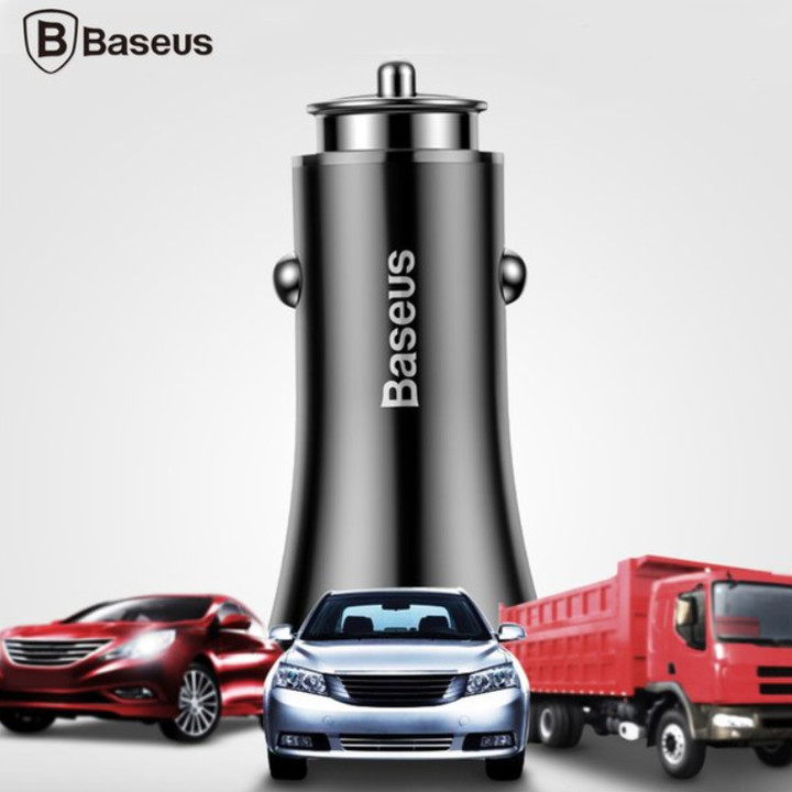 Tẩu sạc nhanh ô tô nhãn hiệu Baseus FQC10 Sạc nhanh 3.0, 2 cổng USB) - Hàng nhập khẩu
