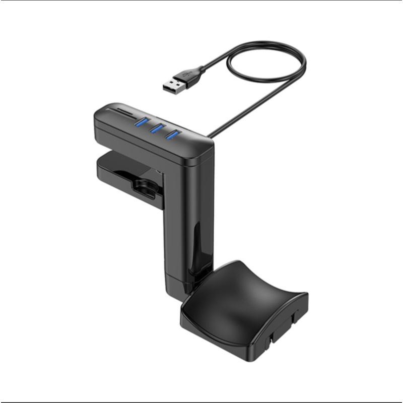 Giá treo tai nghe, giá đỡ tai nghe thân Earphones Display Stand With USB Ports