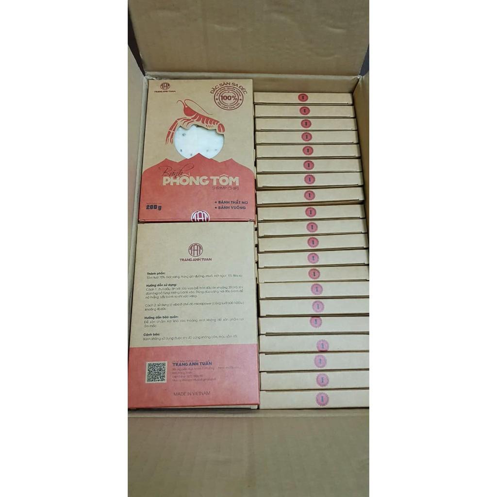 Bánh phồng tôm cao cấp hiệu TRANG ANH TUẤN loại 1 với 70% tôm càng xanh tươi - Đặc sản Sa Đéc