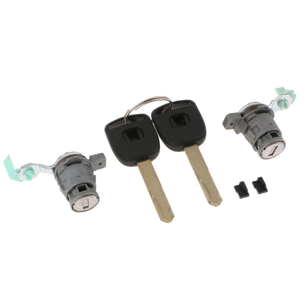 2Pcs Ignition Cylinder Door Lock Core With 2 Keys Parts