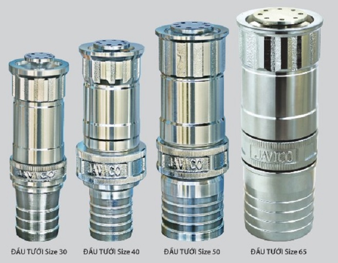 Đầu tưới phun mưa nông nghiệp Nhật Việt javico cầm tay bằng kim loại size 40 (Đuôi nối tùy chọn phi 35 và phi 40