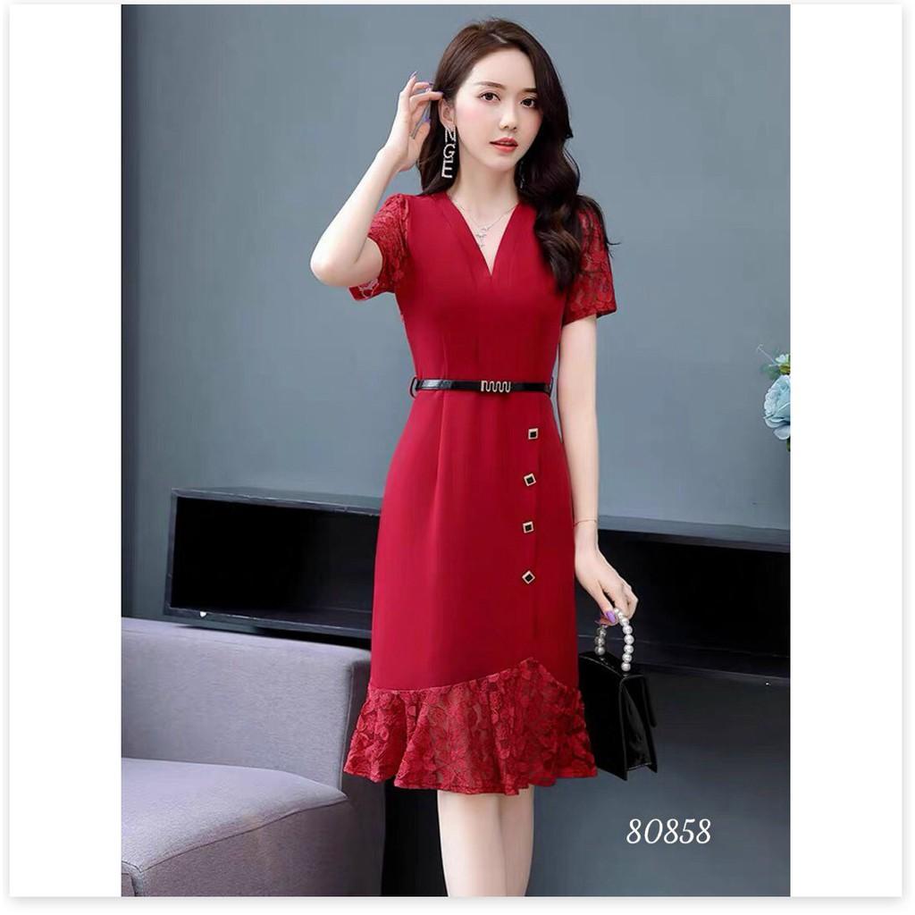 ĐẦM UMI PHỐI REN TAY NGẮN XINH XẮN,CHẤT LIỆU UMI THOÁNG MÁT KHÁNH AN FASHION