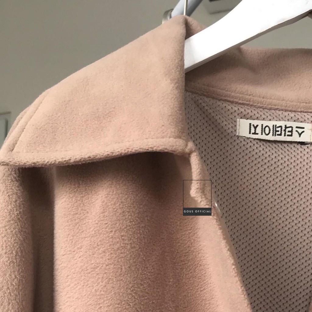 Áo Khoác Jacket Chất Nhung Dày Dặn Áo Khoác Nữ Mẫu Thu Đông Hot 2021 Mẫu Khoác Cúc Bấm Xinh Xắn 1762
