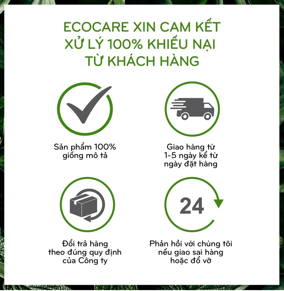 Dầu gội thảo dược sạch gàu, giảm xơ rối ECOCARE PREMIUM 300ml đạt chuẩn CGMP, dầu gội xả thiên nhiên
