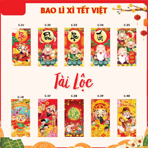 Bao Lì Xì 2023 Set 10 cái